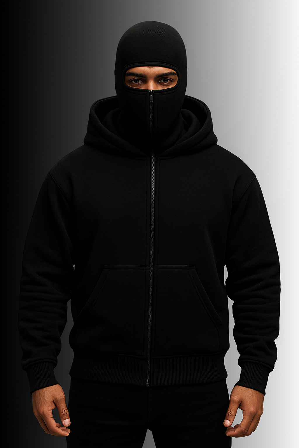 Samuray Kapüşonlu ZIP BLOODLY PRAYER SweatShirt