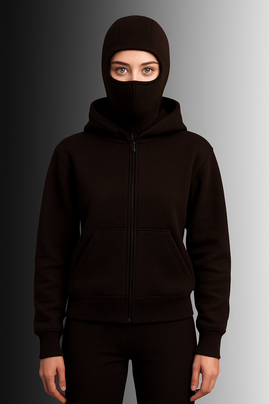 Samuray Kapüşonlu ZIP BLOODLY PRAYER SweatShirt