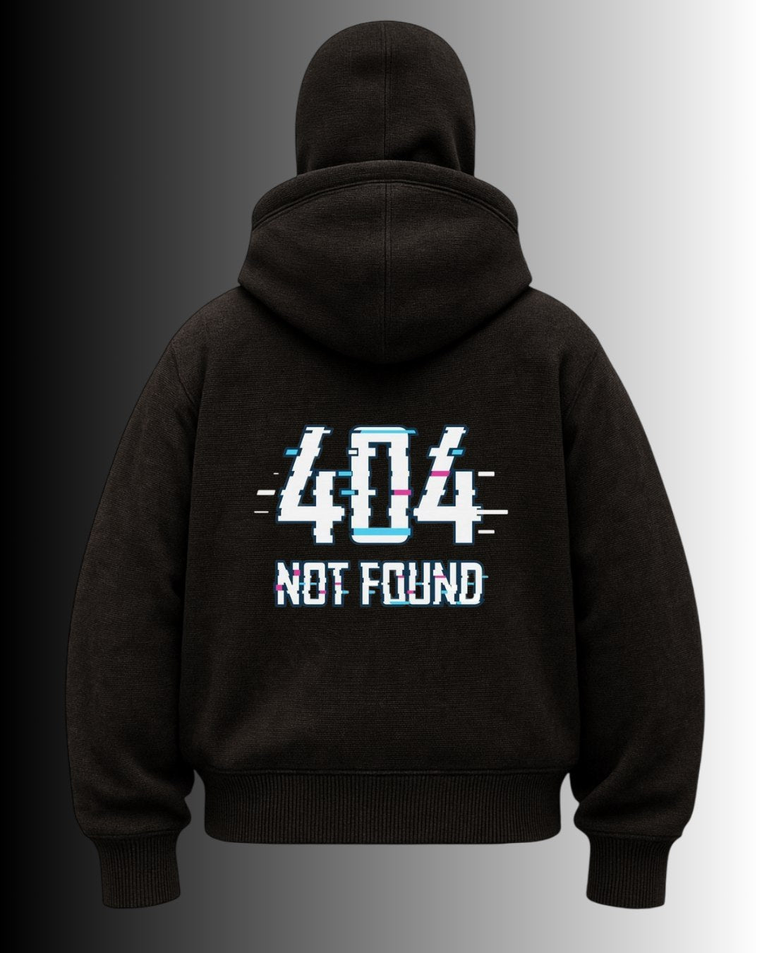 Samuray Kapüşonlu ZIP 404 NOT FOUND SweatShirt