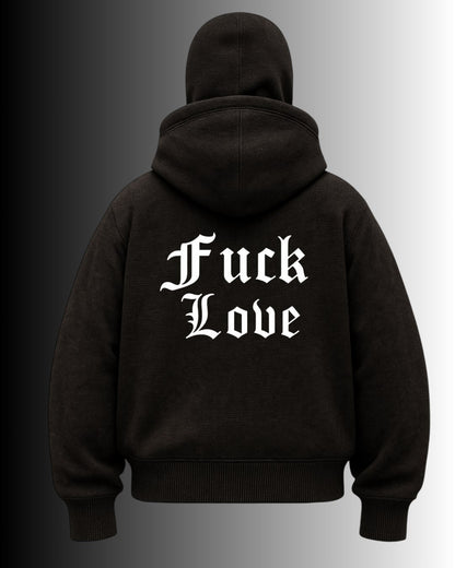Samuray Kapüşonlu ZIP FUCK LOVE SweatShirt
