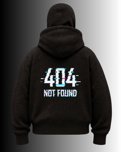 Samuray Kapüşonlu ZIP 404 NOT FOUND SweatShirt