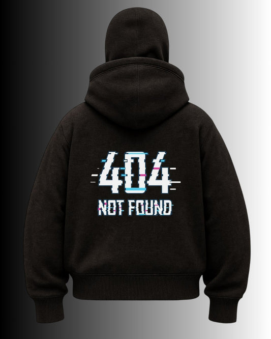 Samuray Kapüşonlu ZIP 404 NOT FOUND SweatShirt